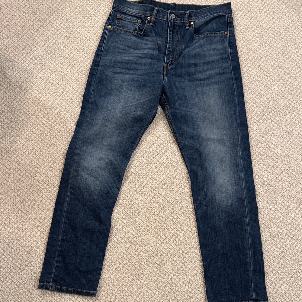 Men's Indigo Straight-Leg Jeans - Classic Dark Wash